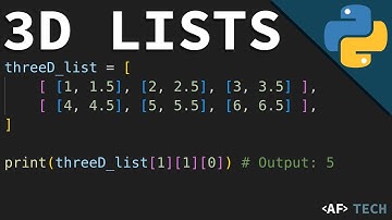 3 Dimensional Lists - Python