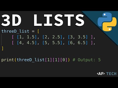 3 Dimensional Lists