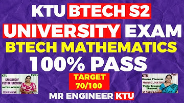 RVS MATHS🔥🔥 KTU BTECH S2 IMPORTANT TOPICS UNIVERSITY EXAM| MR ENGINEER KTU 🔥🔥