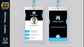 Employee Id Design In Illustrator Pass Card Tutorial Alihdk Graphics