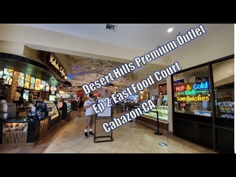 Desert Hills Premium Outlets East Food Court Cabazon CA Riverside Shopping Center Five Guys ...