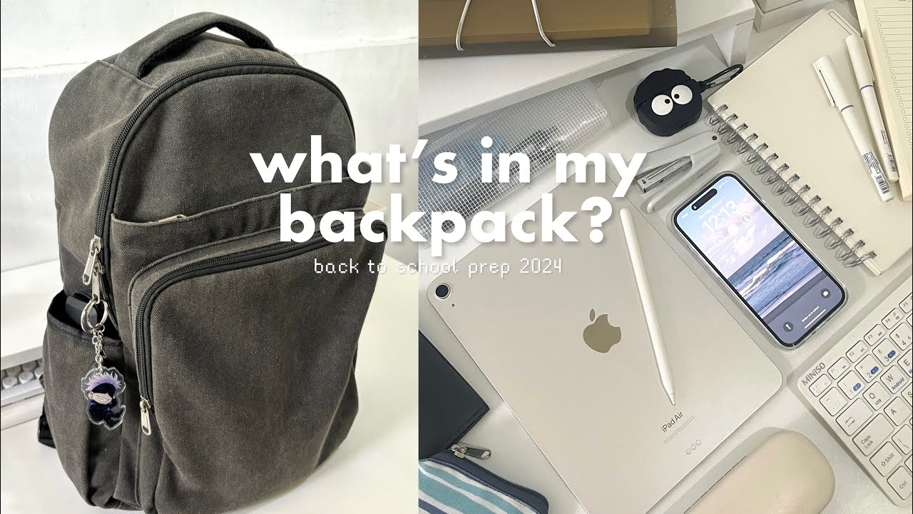 what’s in my backpack // my essentials and stationery 📁 preparing for back to school 2024