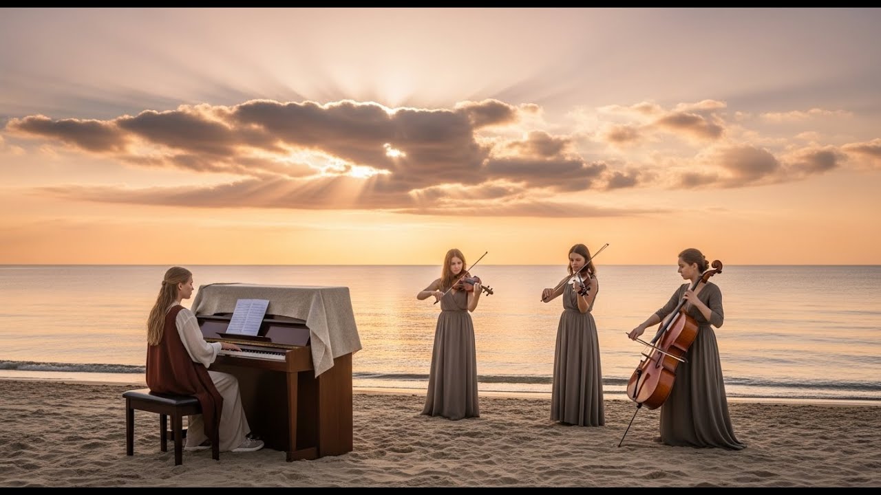 Melodías De Piano Y Cuerdas Acompañan La Noche Serena Para Un Instante De Calma Y Lectura Profunda