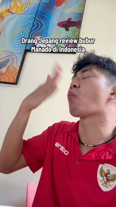 Orang Jepang nyobain bubur Manado di Indonesia