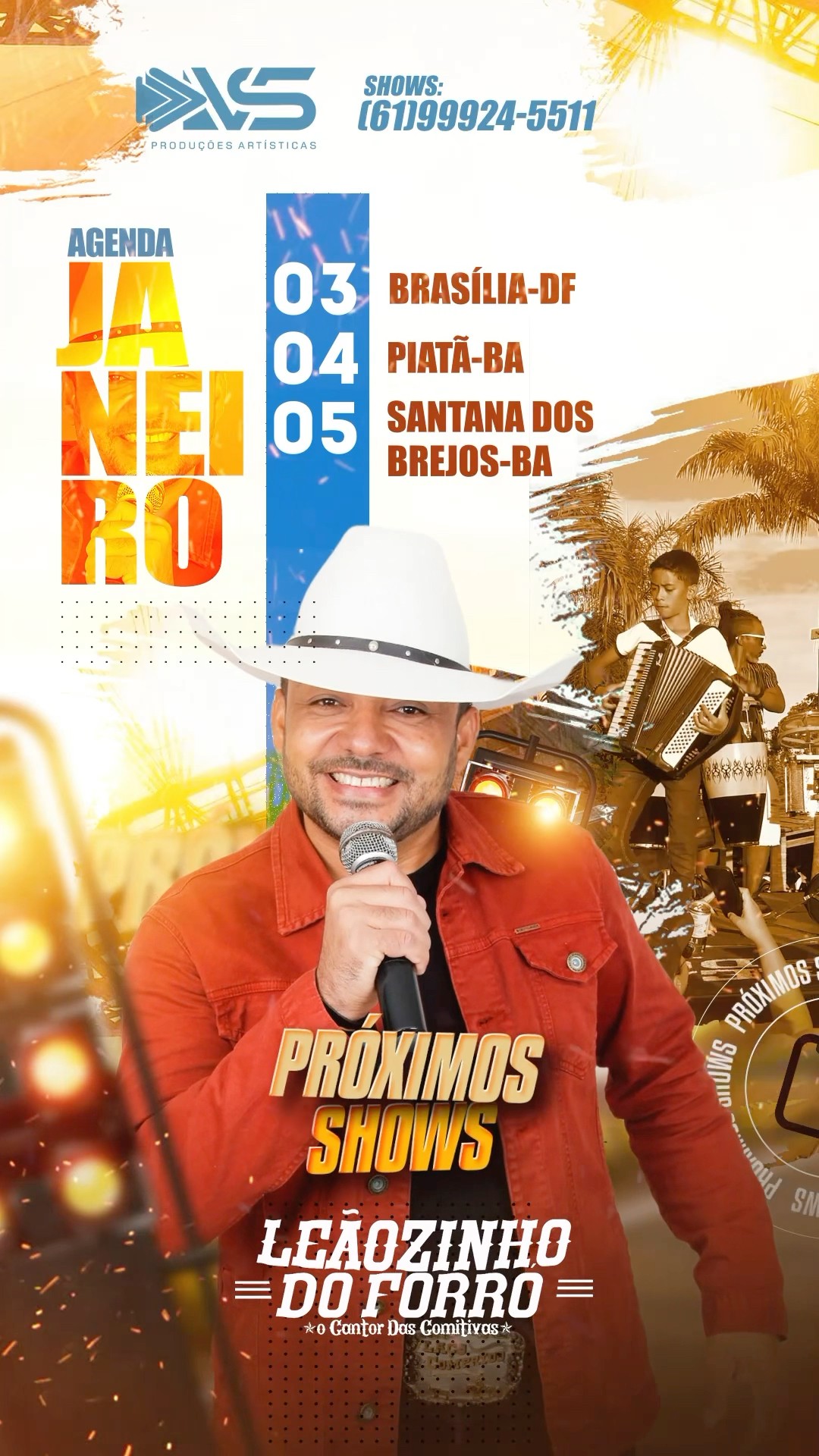 Agenda do show do fenômeno Leãozinho Do Forró #boanoiteee #leãozinho #sertanejo #estourado