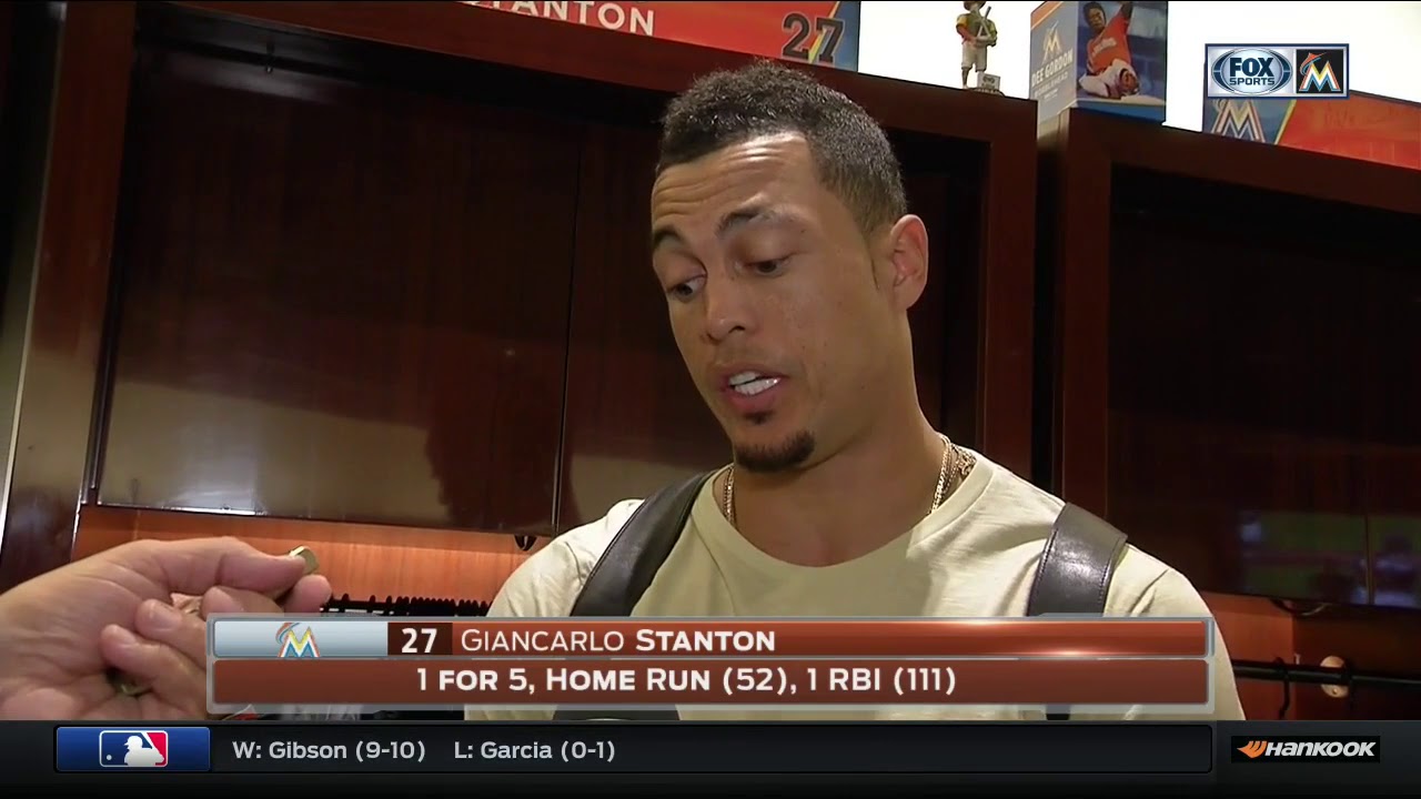 Marlins' Giancarlo Stanton slugs No. 53 -- and dents TV camera