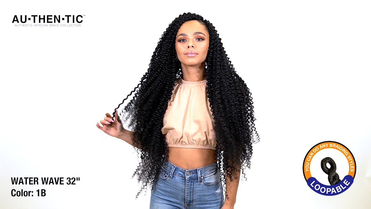 Authentic Synthetic Hair Crochet Braids 6X Value Pack Water Wave
