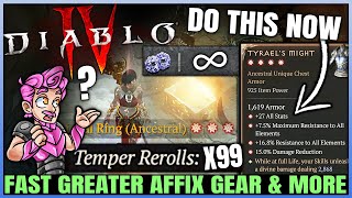 Diablo 4 - How to Farm Greater Affix Gear FAST & Anti Tempering Brick Guide - Obol Trick & More!