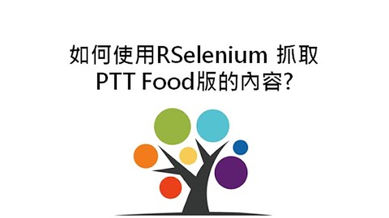 如何使用RSelenium 抓取PTT Food版的內容?