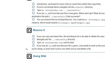 Linux w3 - mkdir, cp, rm, mv and touch