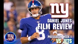 Daniel Jones' Preaseason Debut Film Analysis! - Why Daniel Jones Will Be a Great Quarterback!