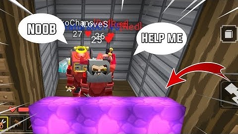 Building Obsidian Trap In Hiding Spot In Bedwars!!!🤣 [Blockman Go]