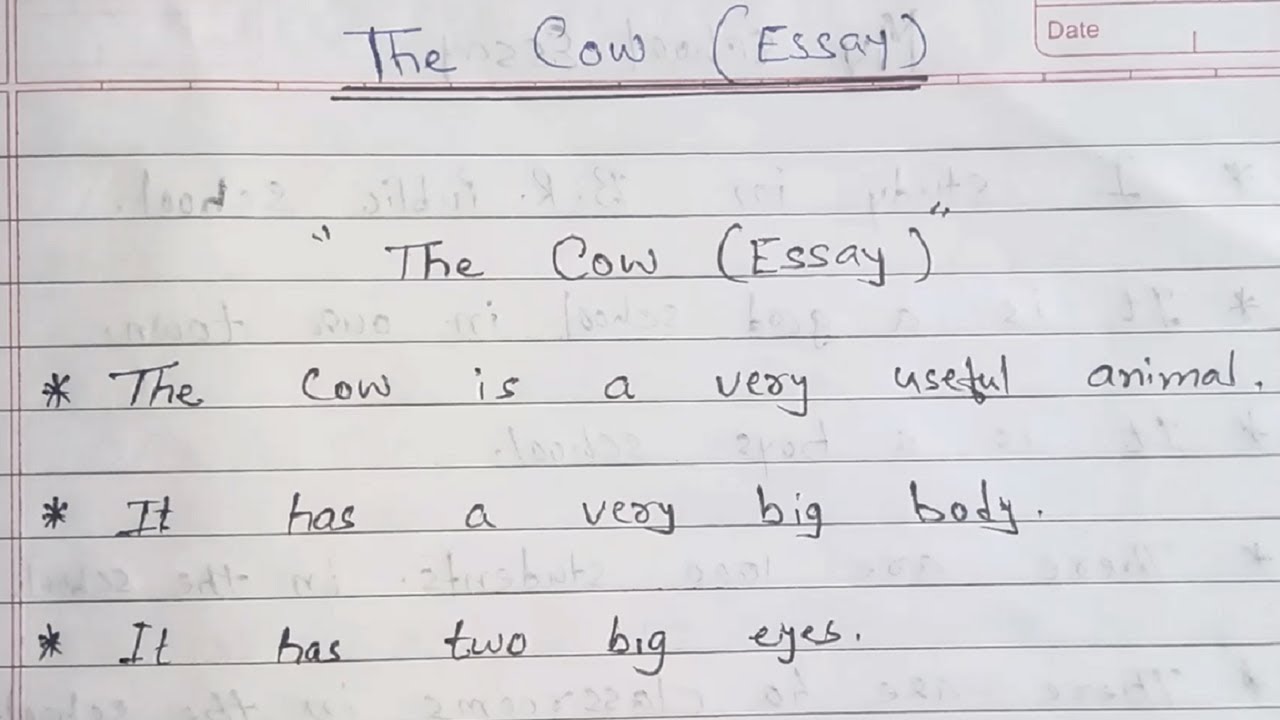 essay on cow in english