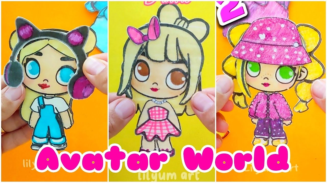 DIY Avatar World Character İdeas 🧚‍♀️ Avatar World Kağıt Bebek Çizimi 