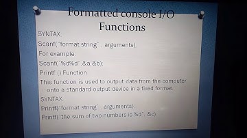 Printf and scanf function in C in Hindi