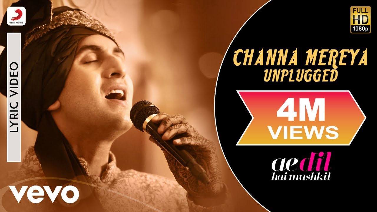 Channa Mereya Unplugged Lyric Video   ADHMRanbir AnushkaArijitPritamKaran Johar