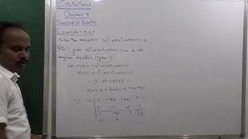 EXAMPLE 3.27 | THEORY OF EQUATIONS | CHAPTER 3 | TN NEW SYLLABUS 12 MATHS