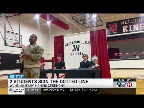 Two West Lauderdale High School students prepare for military