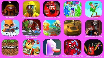 Joy Monster Survival, Hide in the Backrooms, Rainbow Friends Hide 