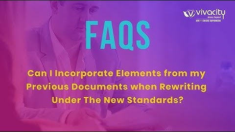 Can I Incorporate Elements from My Previous Documents When Rewriting Under the New Standards