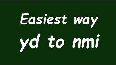 Convert Yard to Nautical Mile (yd to nmi) - Formula, Example, Solution
