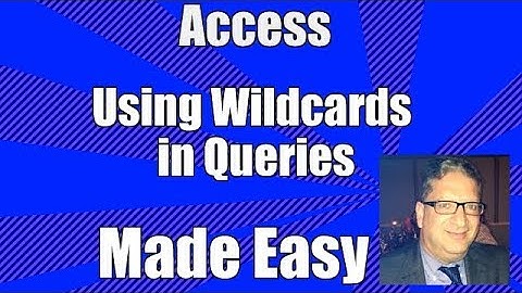 access query using wildcards for Access 2007 2010 2013 2016 tutorial for beginners