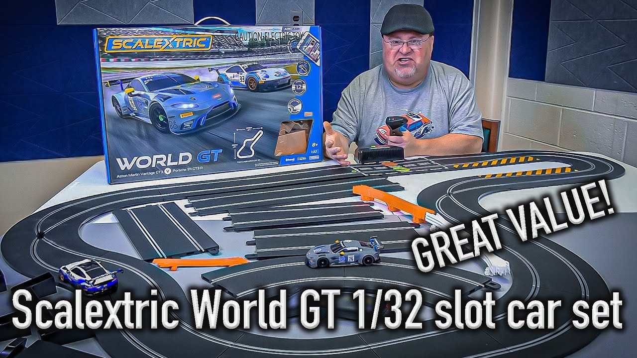 Scalextric Slot Cars World GT Set Unboxing - YouTube