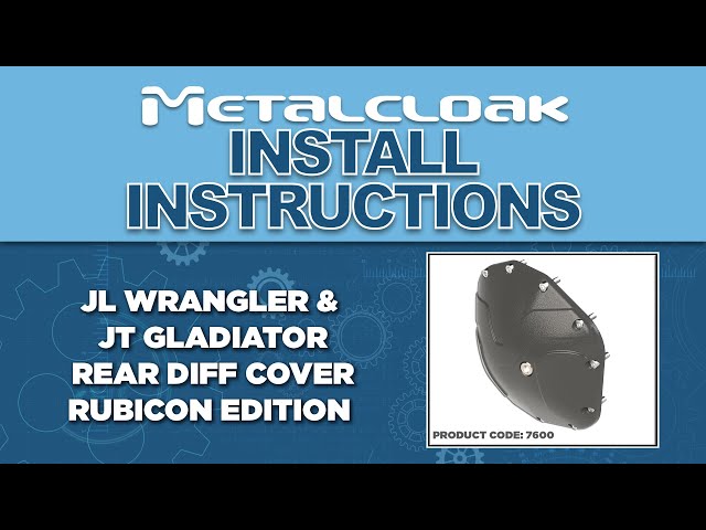 How To Install: Rear Diff Cover (M220) Rubicon Edition for the JL Wrangler  & JT Gladiator 