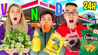 24H EATING AT GAS STATIONS BY THE INITIAL OF OUR NAME