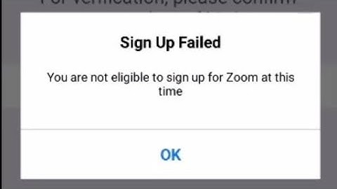 Zoom App Sign Up Failed Sorry, you can not sign up Zoom at this time Problem Solve | Zoom sign up