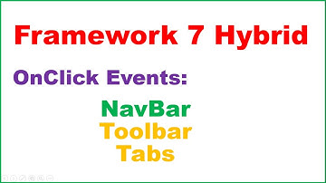 Framework 7 Hybrid Apps : NavBar,Toolbar Tabs,Material Dialog,OnClicks