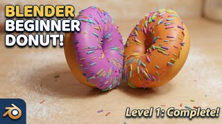 My Blender Beginner Donut (Level 1 Complete!)
