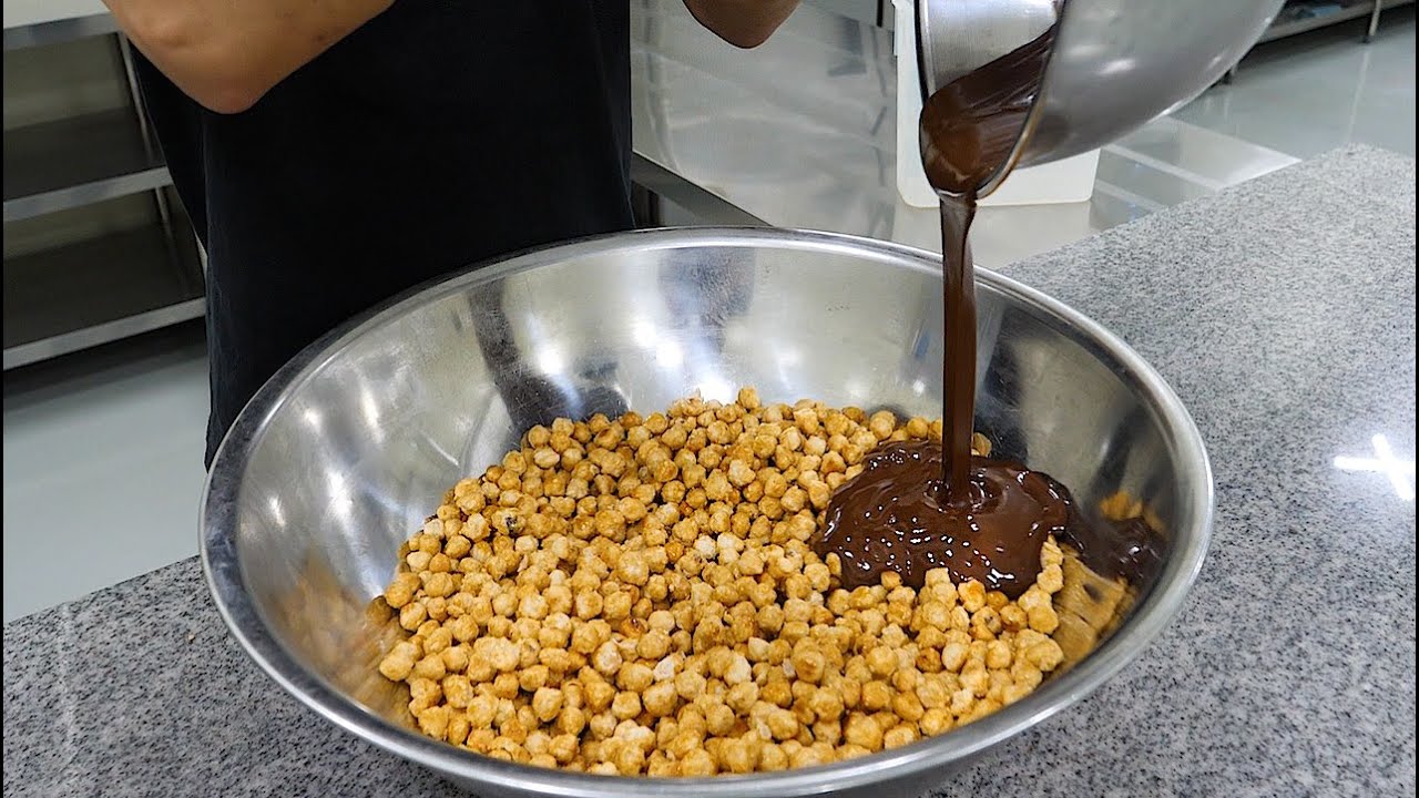 헤이즐넛 아망드 쇼콜라 만들기 / Making handmade hazelnut almond chocolateKorean