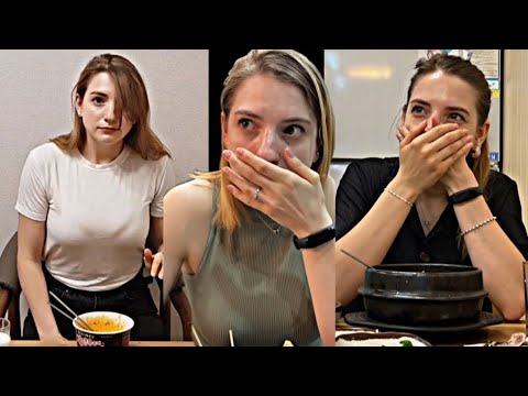 Tanya Getting Violent Hiccups While Eating (In Restaurant) [Compilation]