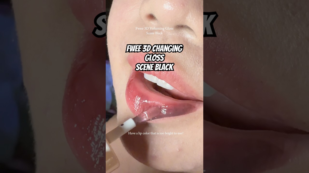 ✨Swatching: Fwee 3D Voluming Gloss Scene Black✨