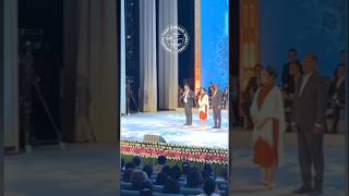 Anjumanlar saroyida boʻlib oʻtgan til bayramida koreys yigit Muhammad Yusuf she'rini oʻqidi.