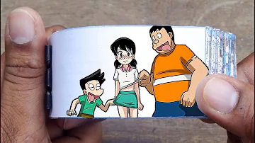 Doraemon Cartoon Flipbook #140 | Gian and Suneo Pranked Shizuka Flip Book | Flip Book Artist 2023