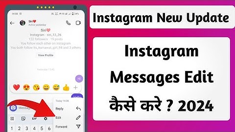 Instagram new update 2024 || instagram message edit kaise kare || how to edit instagram messages