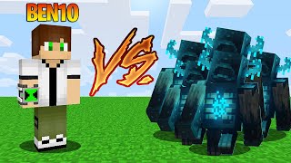 BEN 10 VS 100 WARDEN ( Minecraft Battle )