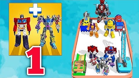Super Robot 🤖 Car 🚗 Merge Master All Levels Part 1 Gameplay