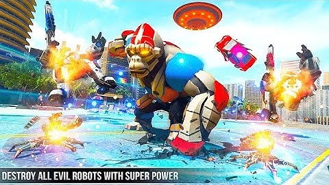 Gorilla Robot Car Transform War Space Robot Game | Android Gameplay | Hannu Games