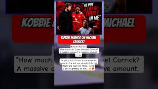 Kobbie Mainoo on Michael Carrick! #shorts #kobbiemainoo #carrick #manchesterunited