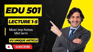 EDU501 Short Highlighted Points/Mid Term Preparation/Lesson#1-5/ Short Notes for Mid