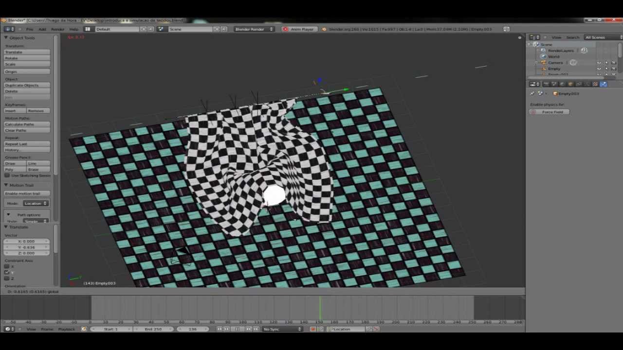 Introdução à simulação de tecidos no Blender - Parte 02 - YouTube