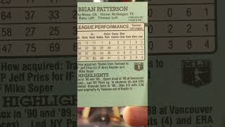 KEN PATTERSON 1990 LEAF BASEBALL CARD 💪😮💯🔥