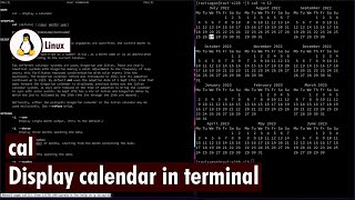 Display calendar in terminal screenshot 5