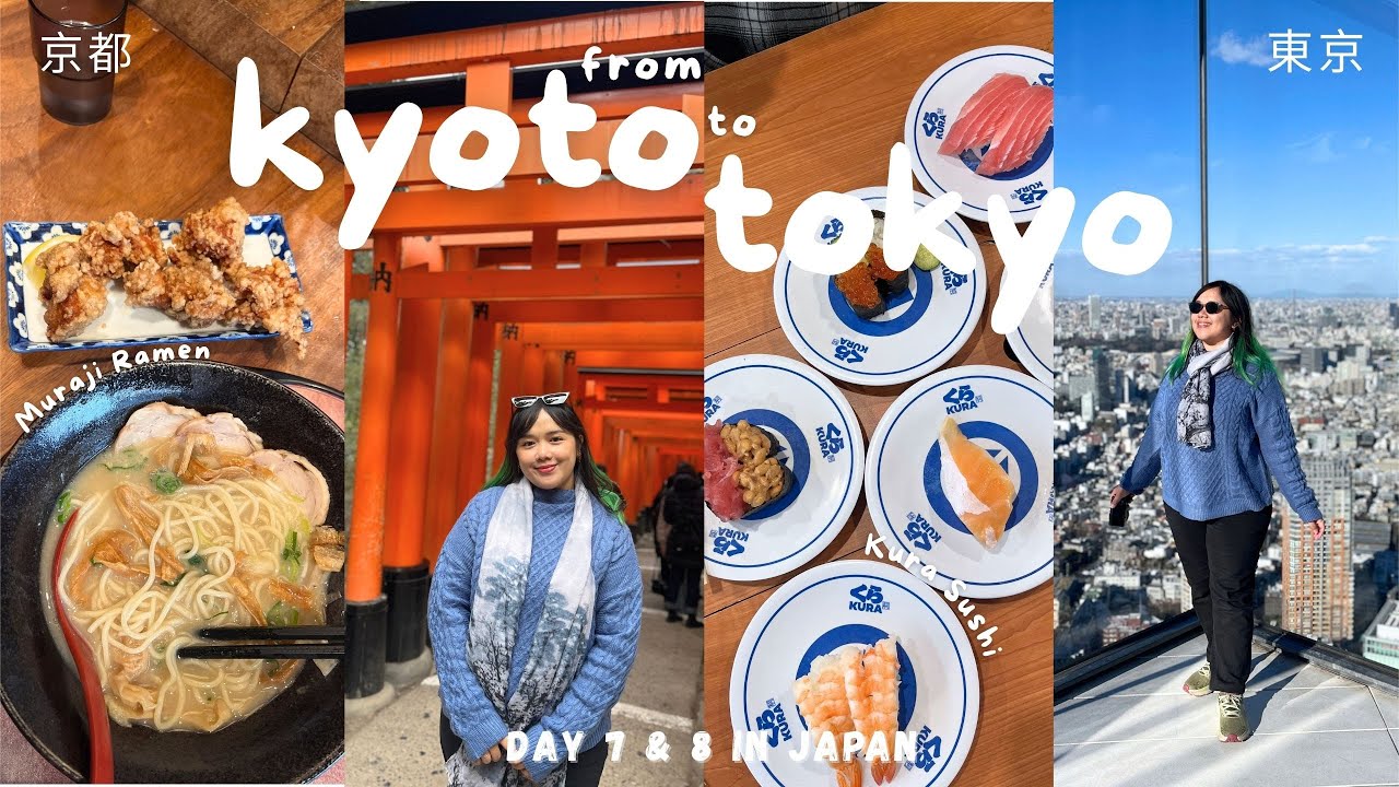 #KYOTOVLOG Fushimi Inari, Muraji Ramen, Shibuya Tokyo, Kura Sushi - JAPAN🇯🇵 WINTER TRIP 2025
