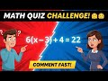 🔥 Math Quiz Challenge! | Can You Solve This Faster Than Everyone? 🧮