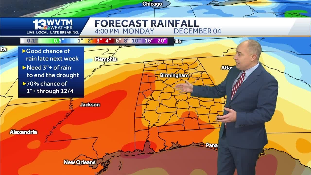 Some beneficial rain for Alabama late next week, but we have a cold