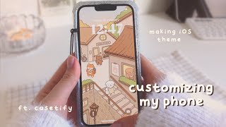 customizing my phone 🥨 casetify unboxing, iOS16 theme